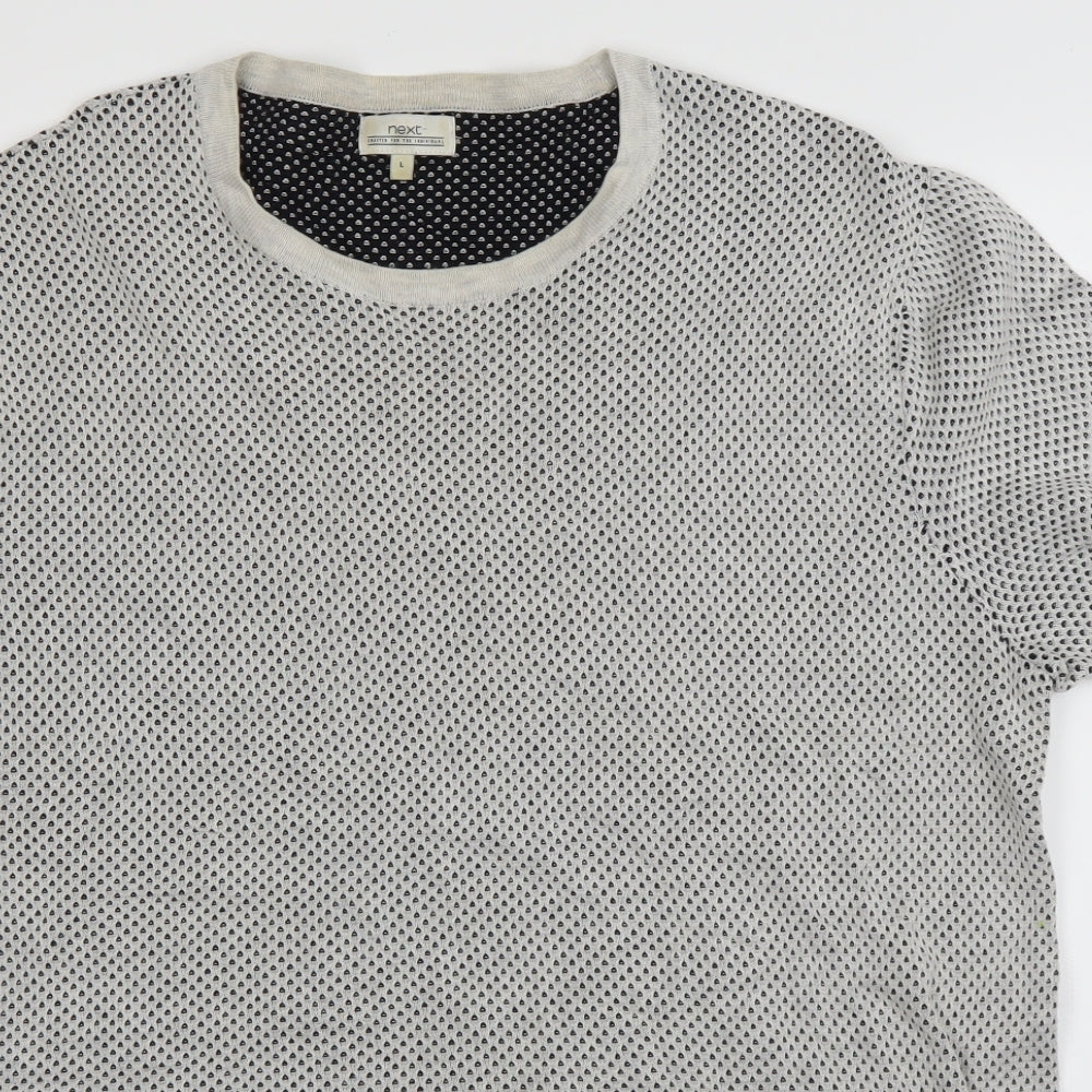 NEXT Mens White    T-Shirt Size L