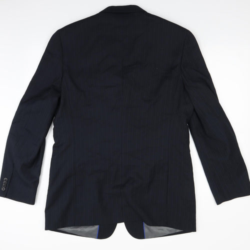 BHS Mens Blue Striped  Jacket Suit Jacket Size 42