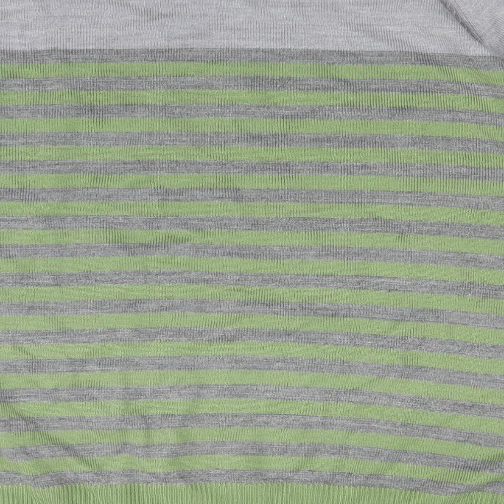 Cedar Wood State Mens Green Striped  Pullover Jumper Size L