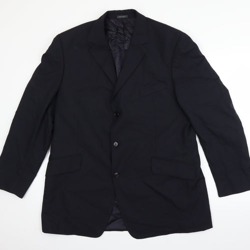 Preworn Mens Blue   Jacket Suit Jacket Size 44