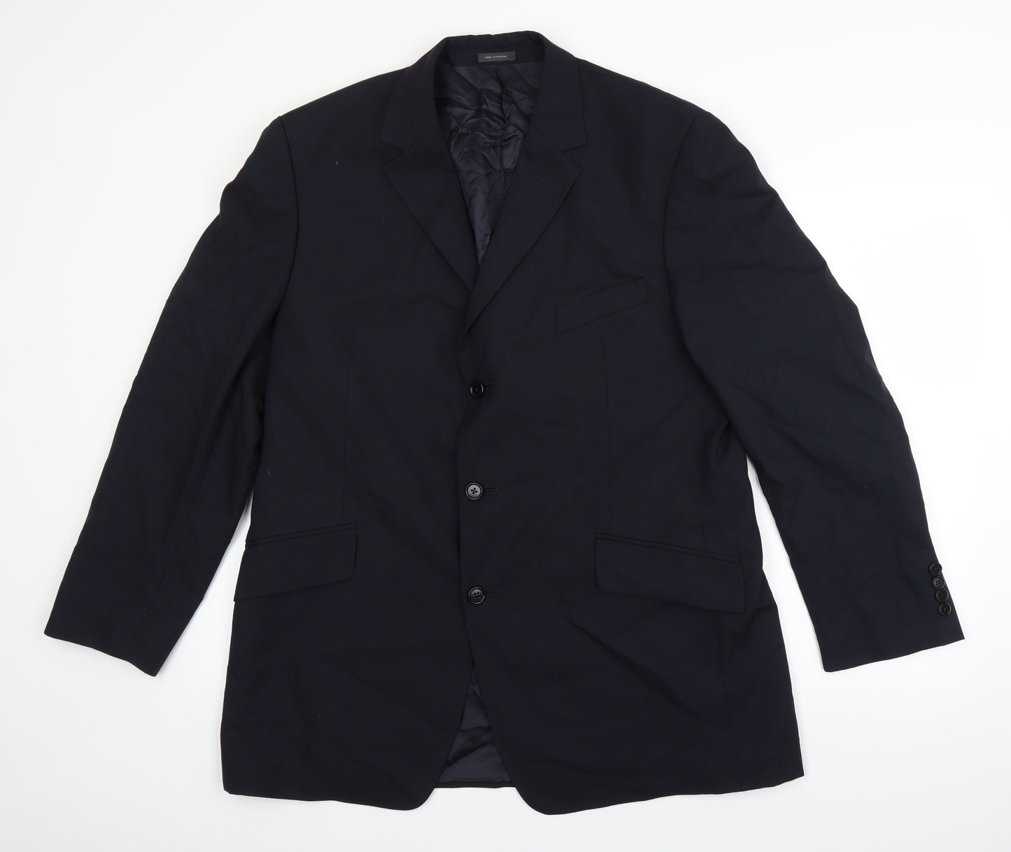 Preworn Mens Blue   Jacket Suit Jacket Size 44