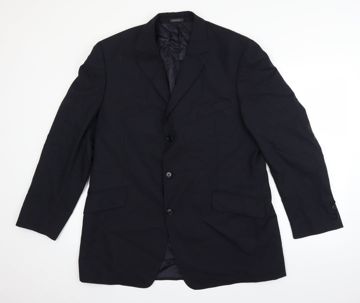 Preworn Mens Blue   Jacket Suit Jacket Size 44