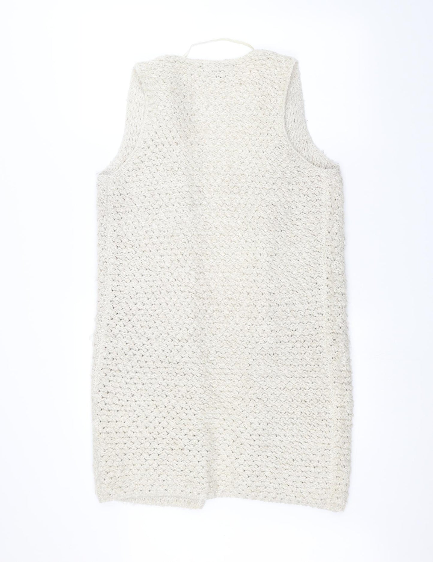 atmosp Womens White  Knit Jacket Coatigan Size S