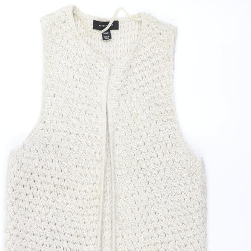 atmosp Womens White  Knit Jacket Coatigan Size S
