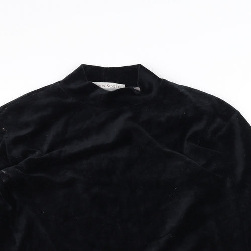 Karen Scott Womens Black   Pullover Jumper Size S