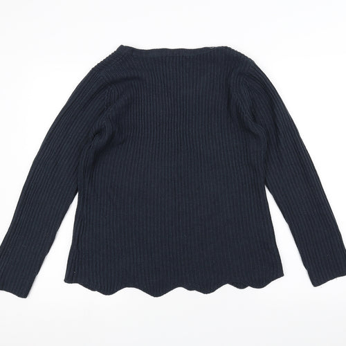 ANNE WEYBURN Womens Blue   Pullover Jumper Size 14