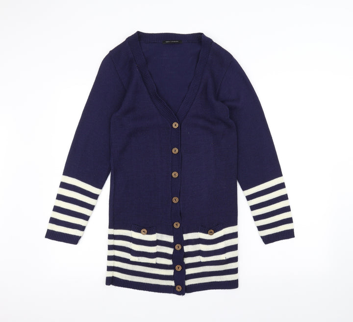 QED London Womens Blue   Cardigan Jumper Size 8