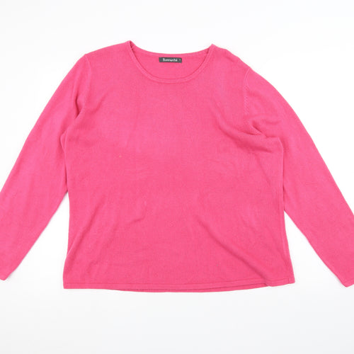 Bonmarché Womens Pink   Pullover Jumper Size L