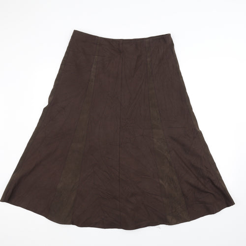 Marks and Spencer Womens Brown   A-Line Skirt Size 14