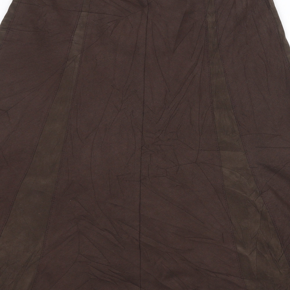 Marks and Spencer Womens Brown   A-Line Skirt Size 14