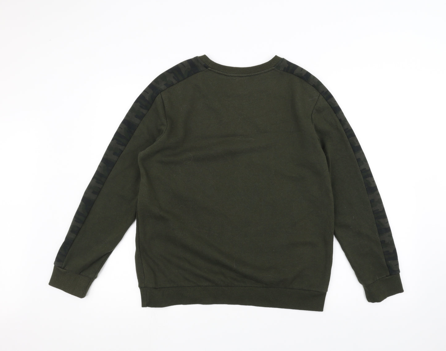 Primark Boys Green Camouflage  Pullover Jumper Size 14-15 Years