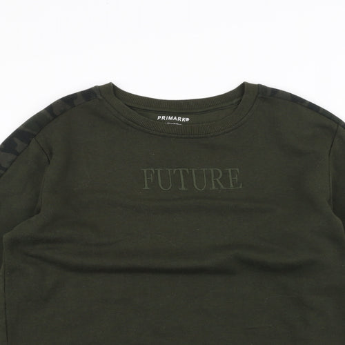 Primark Boys Green Camouflage  Pullover Jumper Size 14-15 Years