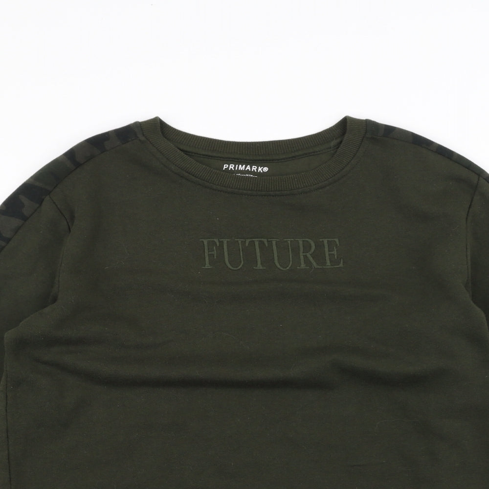 Primark Boys Green Camouflage  Pullover Jumper Size 14-15 Years
