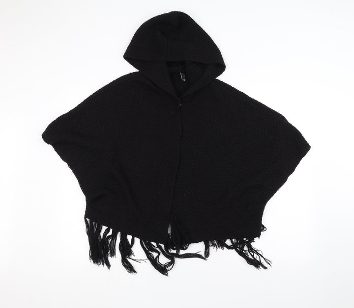 H&M Womens Black  Knit Jacket Coatigan Size XS