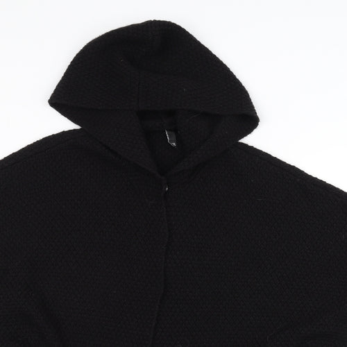 H&M Womens Black  Knit Jacket Coatigan Size XS