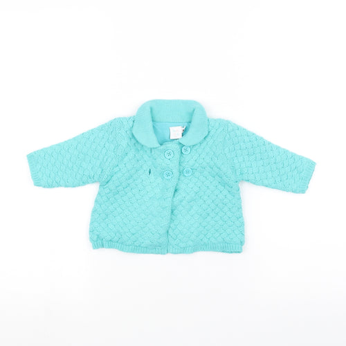 Mini Club Baby Blue  Knit Jacket Coatigan Size 0-3 Months