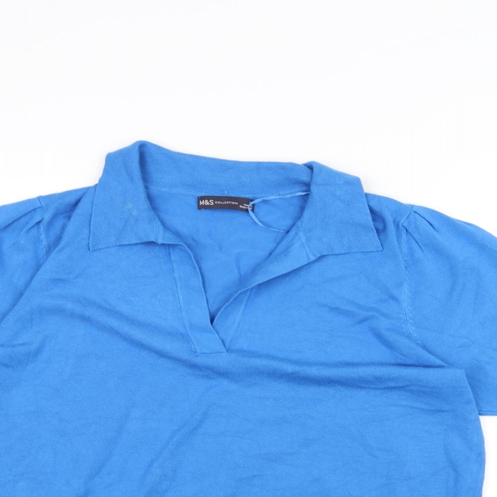 Marks and Spencer Womens Blue   Basic T-Shirt Size 14