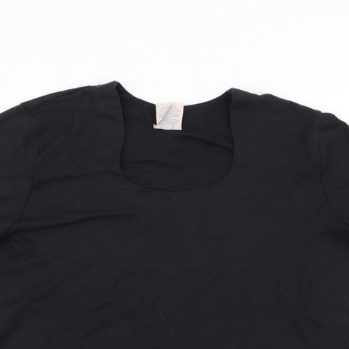 WEEKENDERS Womens Black   Basic T-Shirt Size L
