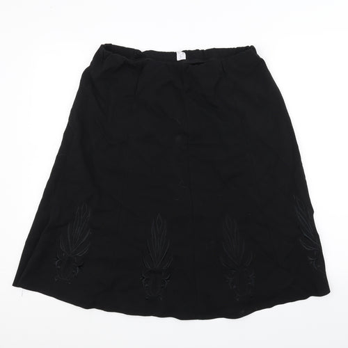 Preworn Womens Black   A-Line Skirt Size 14