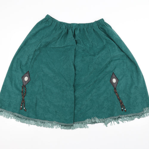 Preworn Womens Green   A-Line Skirt Size 18