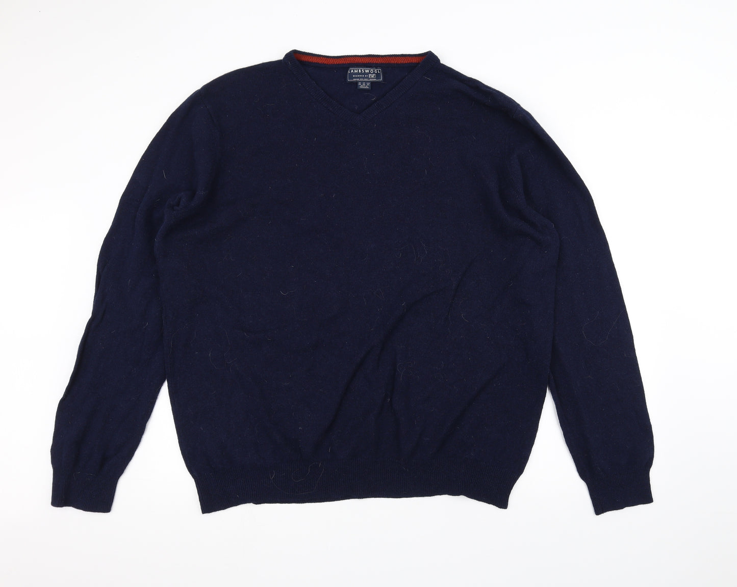 Lambs Wool Mens Blue   Pullover Jumper Size 3XL