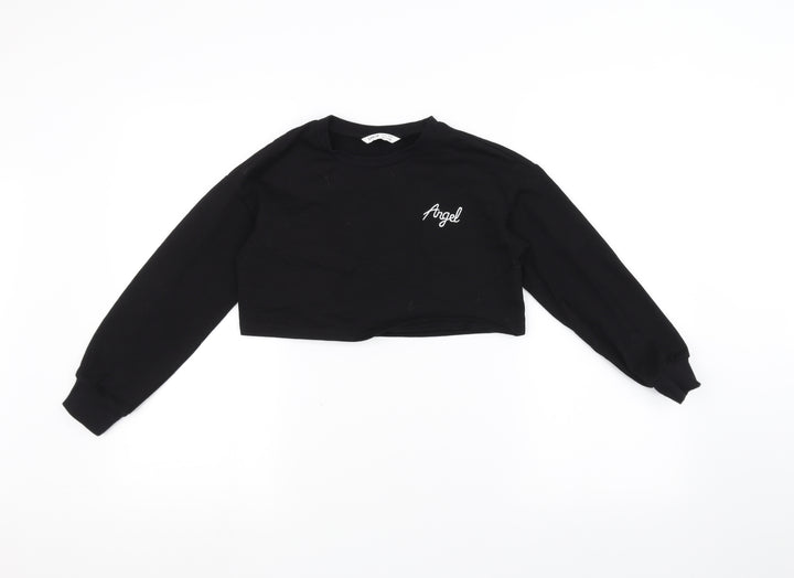 SheIn Girls Black   Pullover Jumper Size 10 Years
