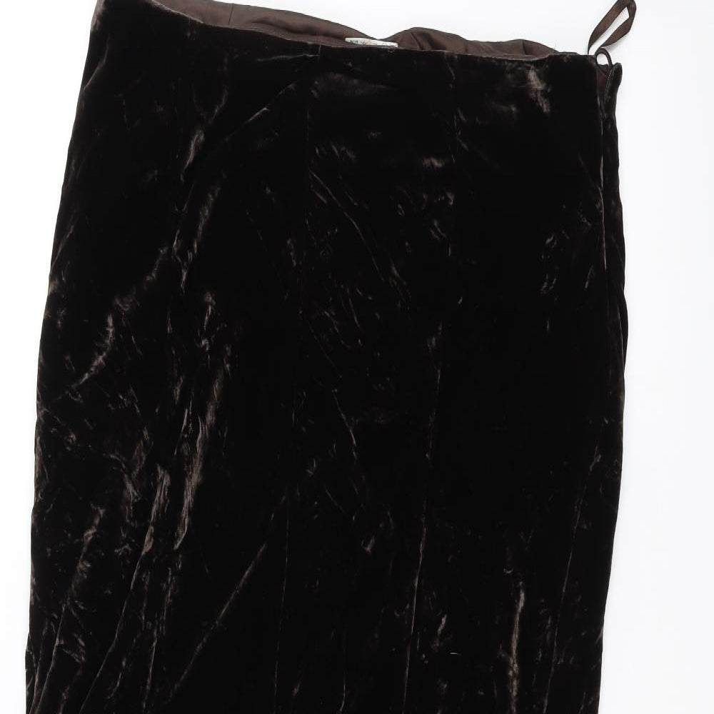 Preworn Womens Brown   A-Line Skirt Size 14
