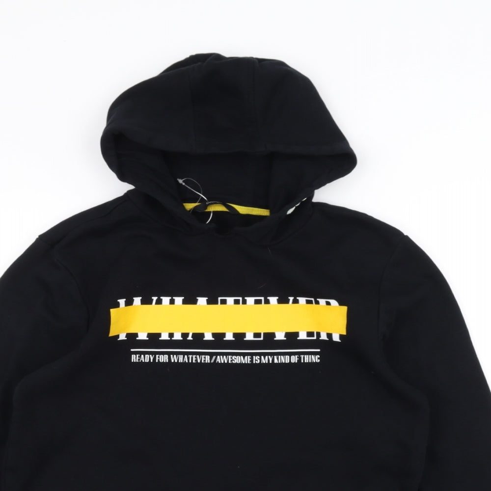 George Boys Black   Pullover Hoodie Size 13-14 Years