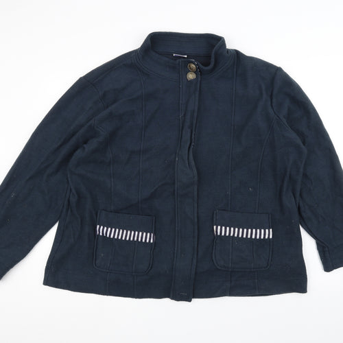 Anne De Lancay Womens Blue   Jacket  Size XL