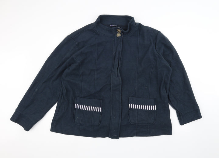 Anne De Lancay Womens Blue Jacket Size XL