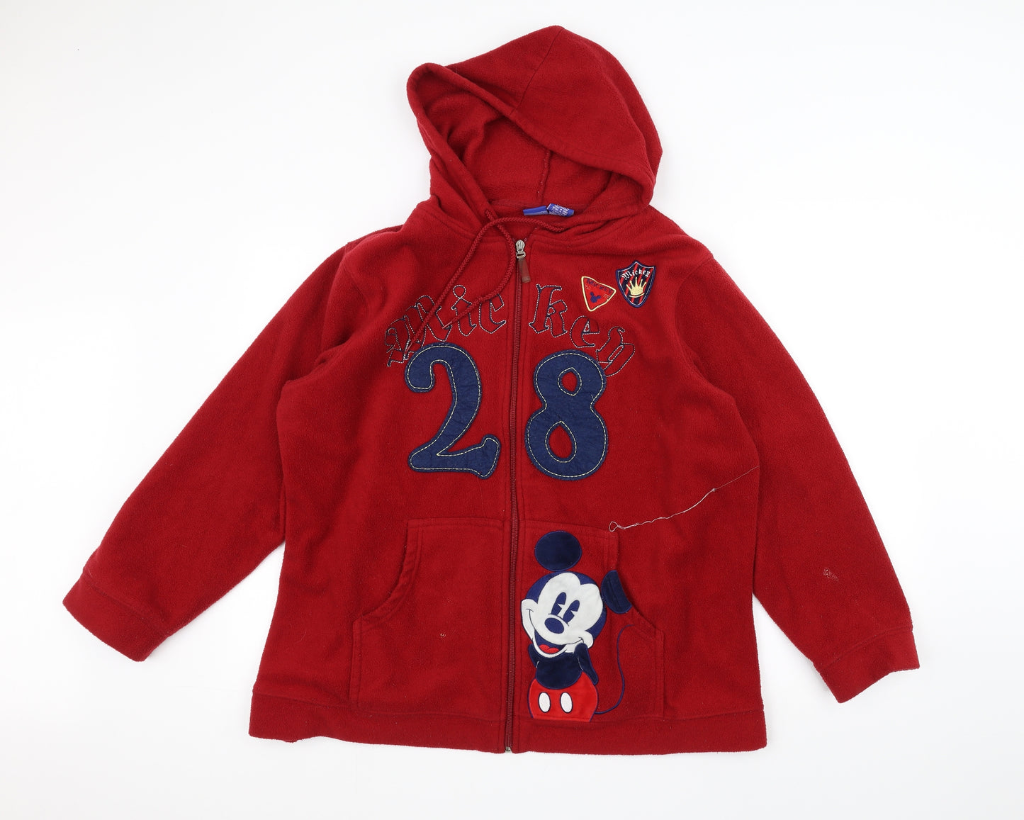 Disney Womens Red   Full Zip Hoodie Size XL