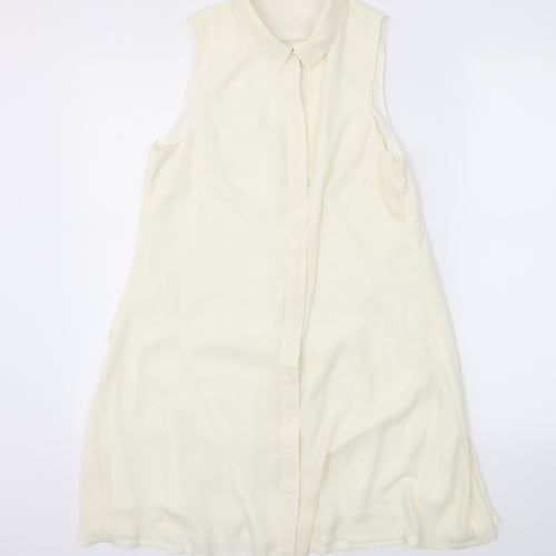 Missguided Womens Ivory   Basic Button-Up Size 8