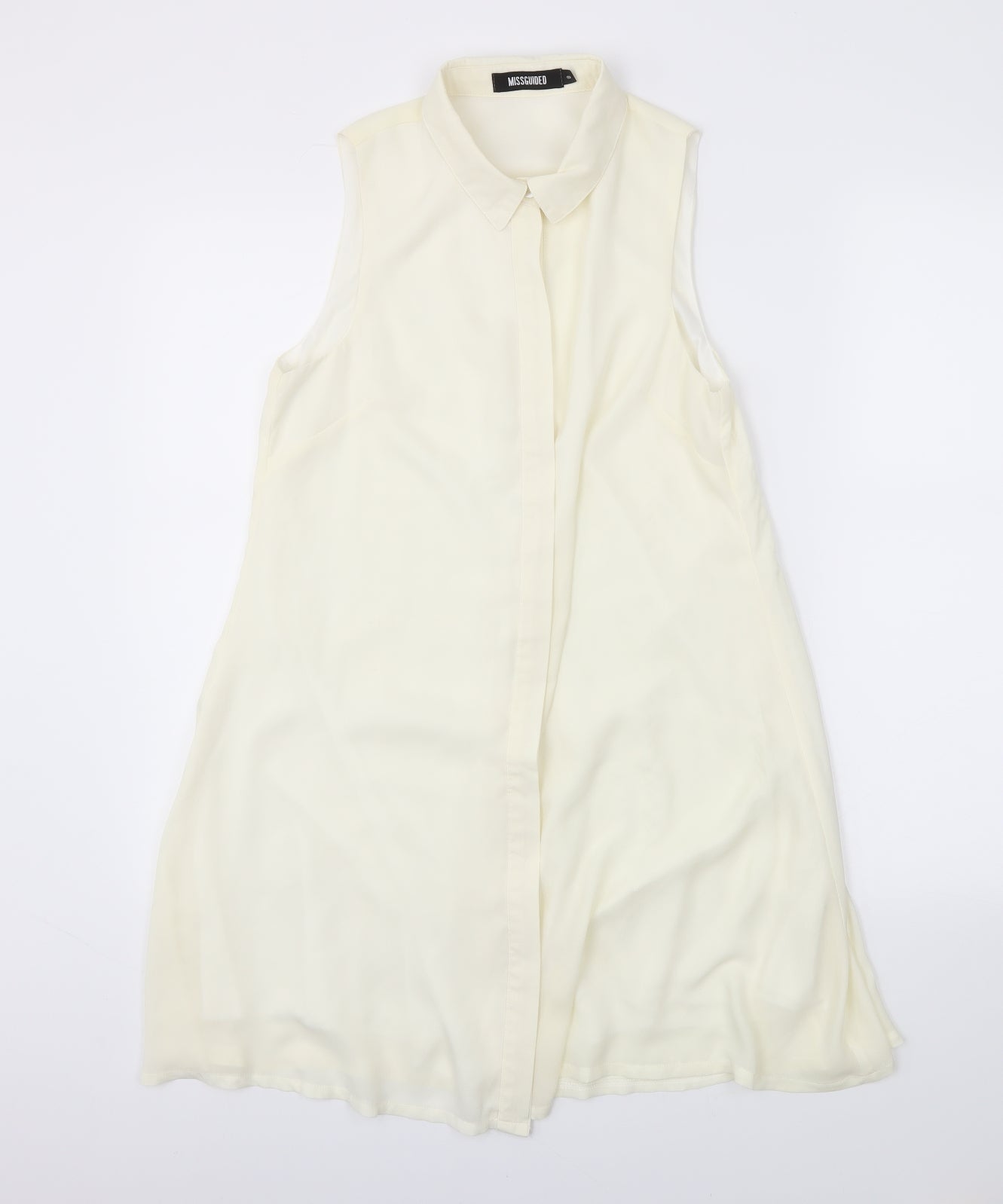 Missguided Womens Ivory   Basic Button-Up Size 8