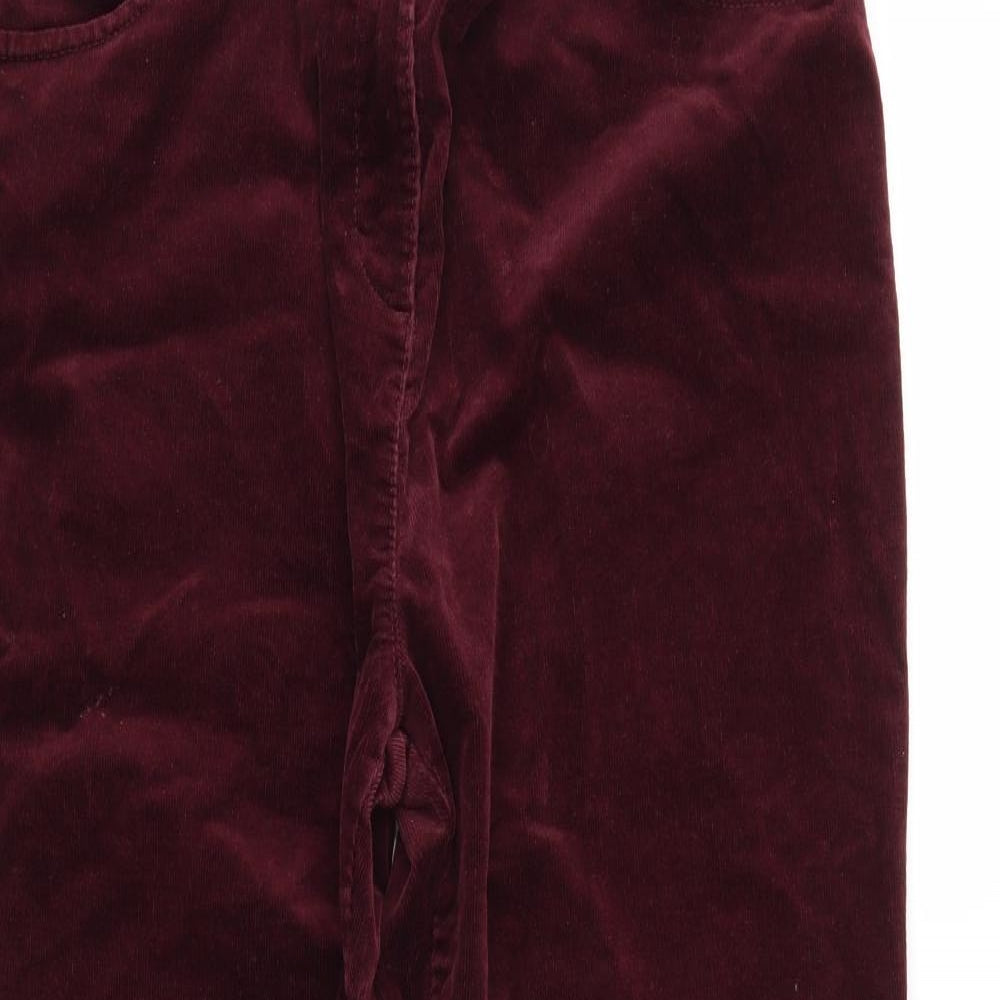 M&S Womens Red   Straight Jeans Size 16 L26 in