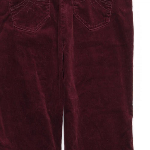 M&S Womens Red   Straight Jeans Size 16 L26 in