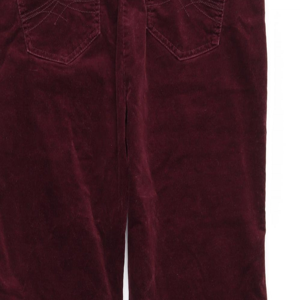 M&S Womens Red   Straight Jeans Size 16 L26 in