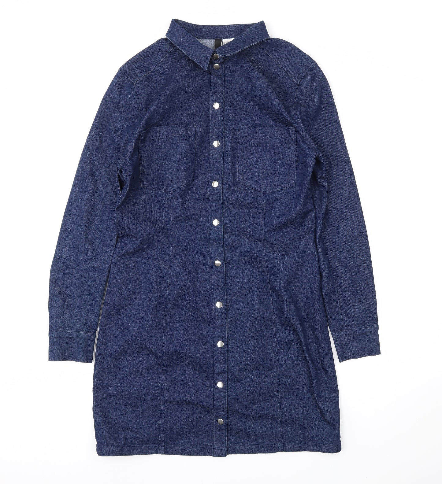H&M Womens Blue Batik  Shirt Dress  Size 16