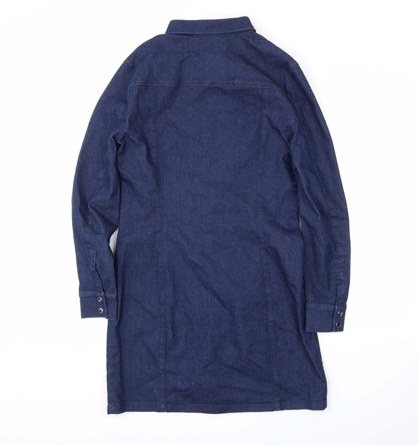 H&M Womens Blue Batik  Shirt Dress  Size 16