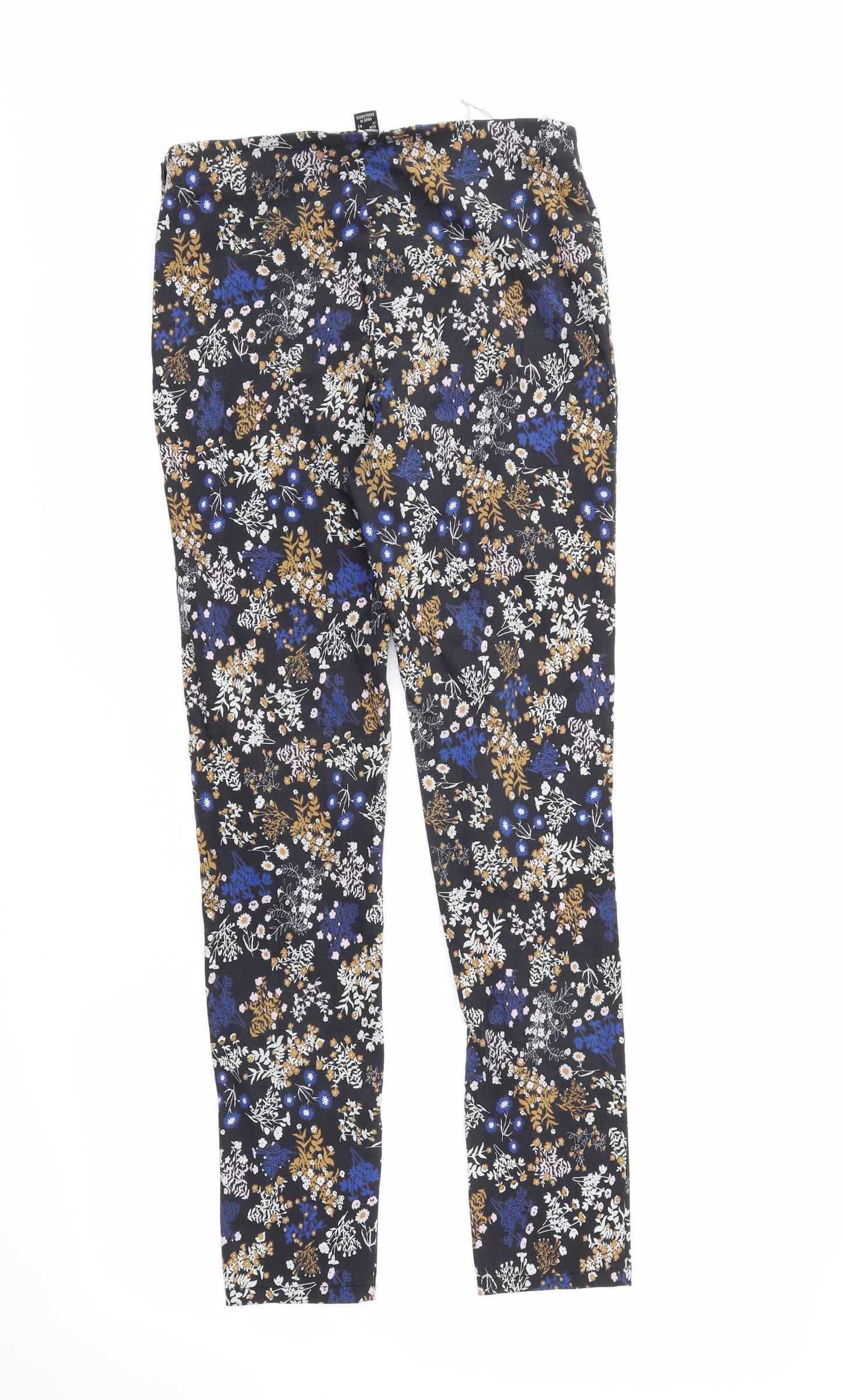 Atmosphere Womens Black Floral  Trousers  Size 10 L25 in