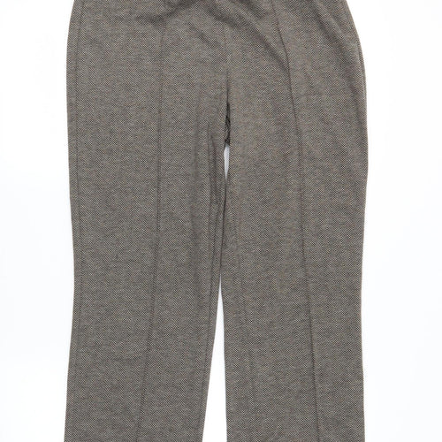 BM Womens Brown Herringbone  Trousers  Size 12 L24 in