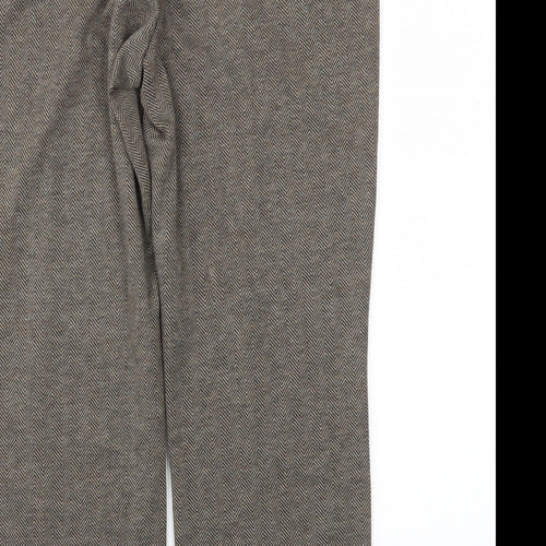 BM Womens Brown Herringbone  Trousers  Size 12 L24 in