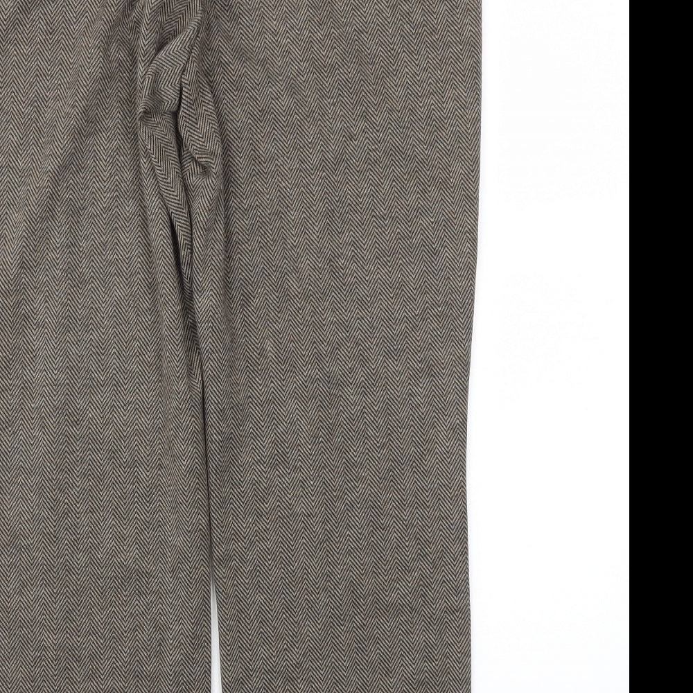BM Womens Brown Herringbone  Trousers  Size 12 L24 in