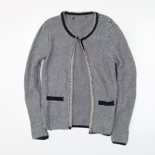 Atmosphere Womens Blue Striped  Cardigan Jumper Size S