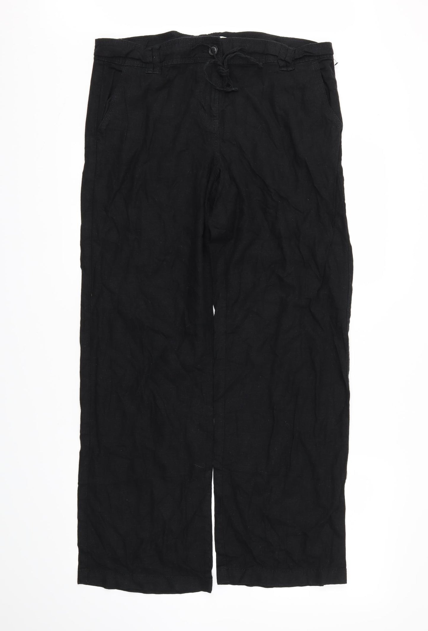 NEXT Womens Black   Trousers  Size 14 L28 in