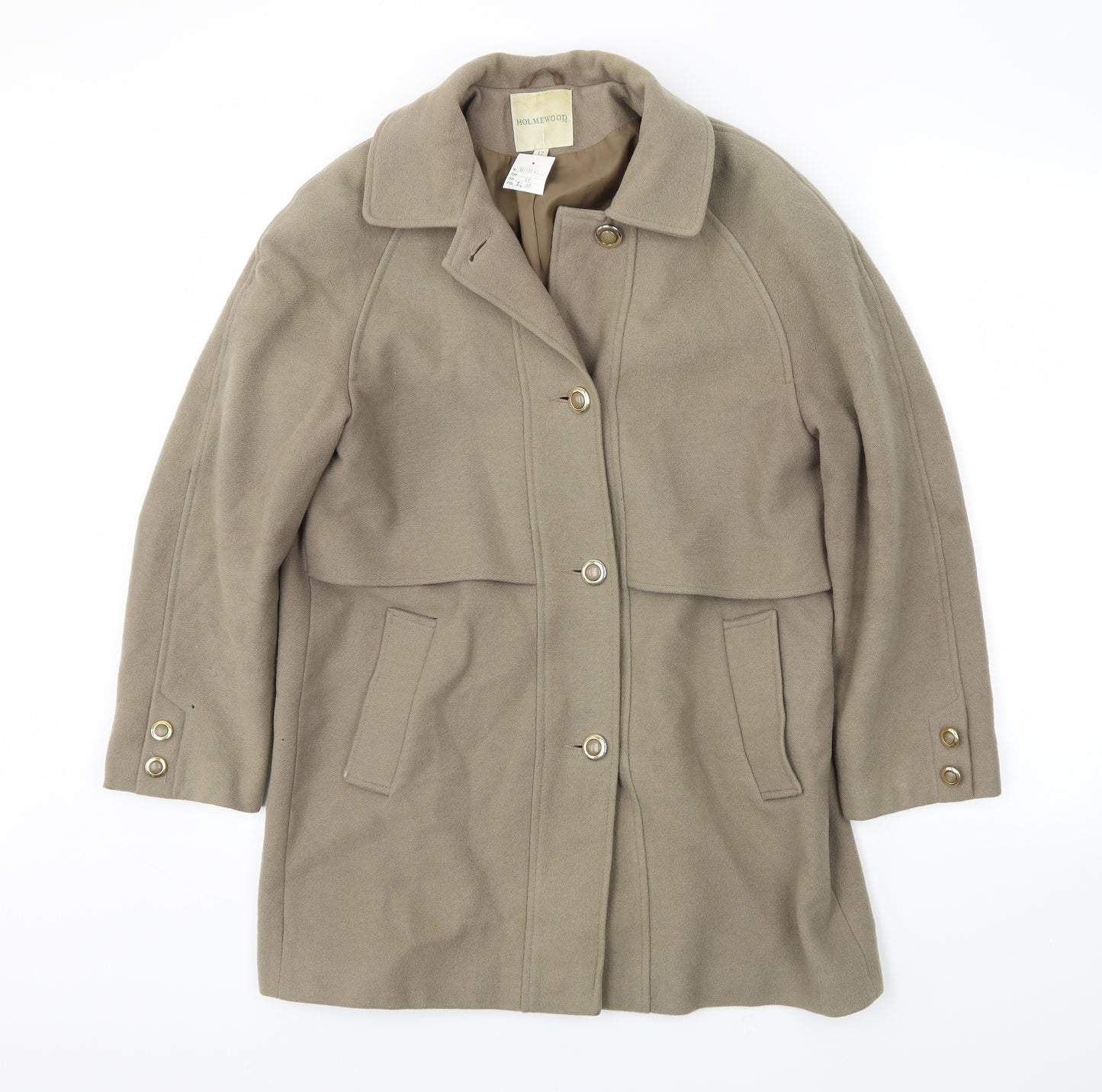 Holmewood Womens Beige   Trench Coat Coat Size 12