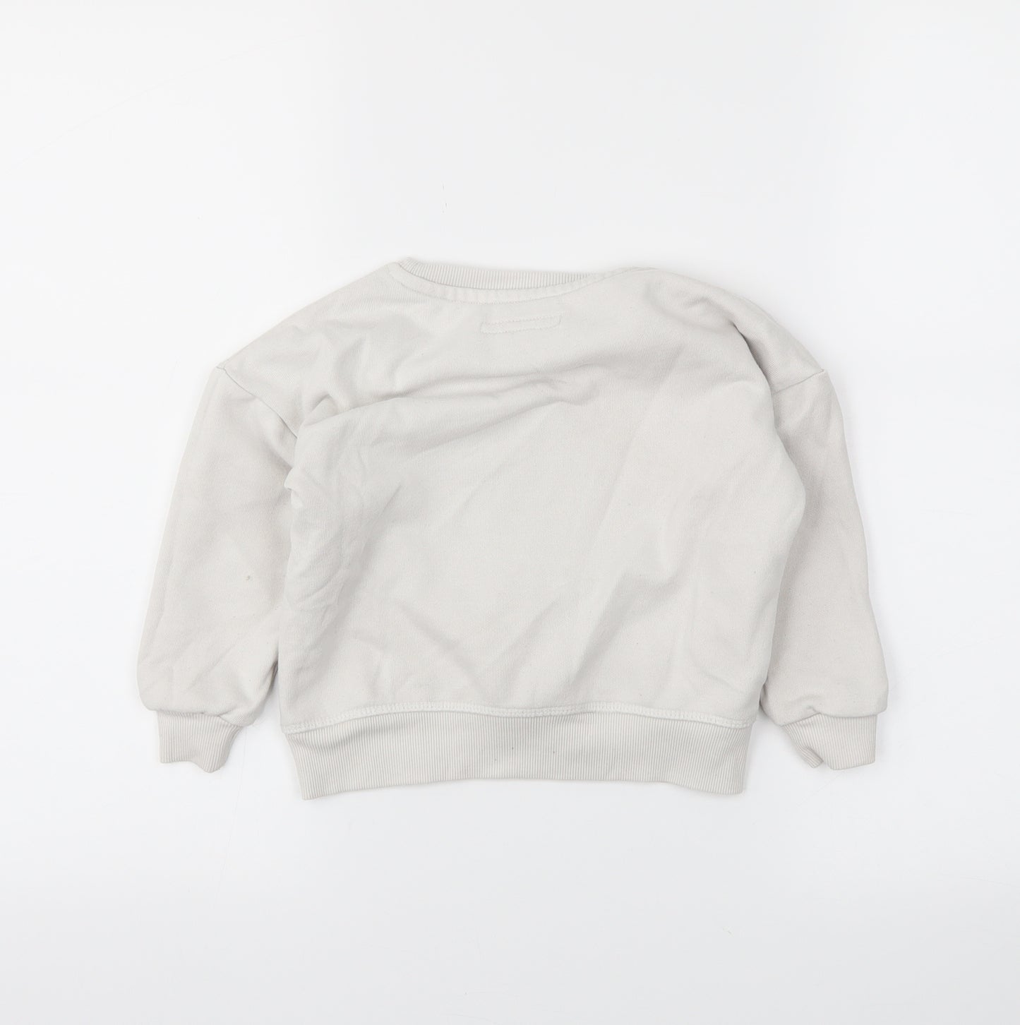 primar Girls White   Pullover Sweatshirt Size 3-4 Years