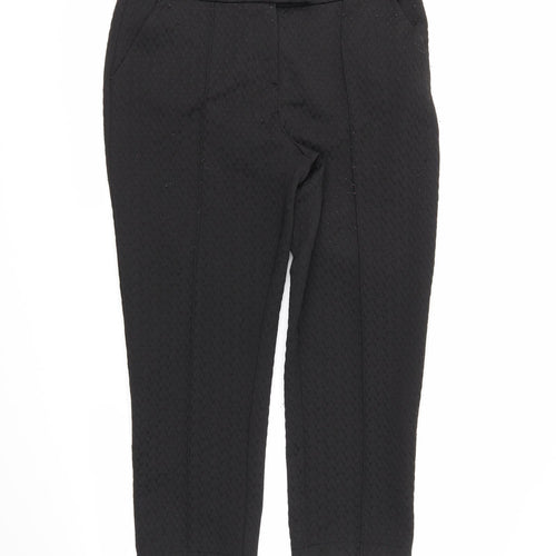 Select Womens Black   Cropped Trousers Size 12 L24 in