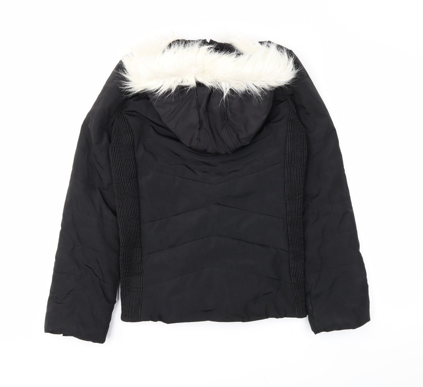 E-vie Girls Black   Puffer Jacket Coat Size 13-14 Years