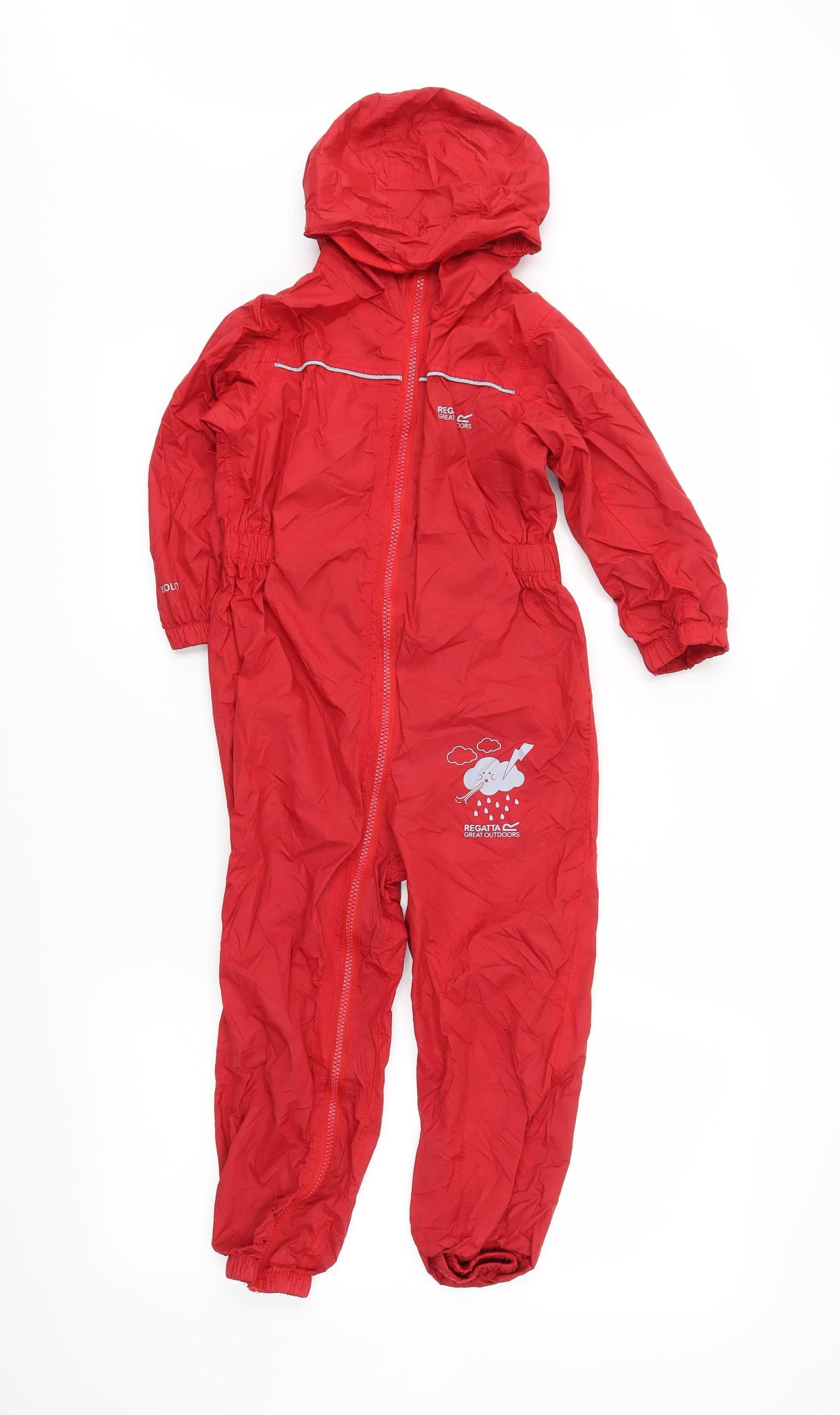 Regatta Girls Red   Rain Coat Snowsuit Size 4-5 Years