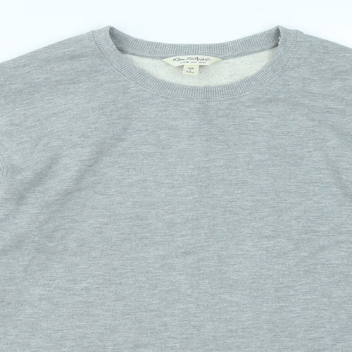 Miss Selfridge Womens Grey   Pullover Sweatshirt Size 10  - Cropped